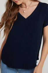 V-Neck Tee - Navy